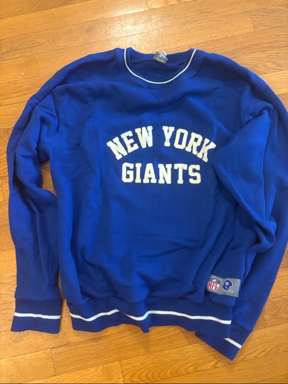 Ebbets Field Flannels Blue New York Giants Crewneck